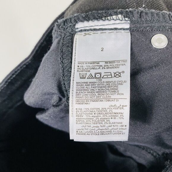 Old Navy Size 2 Extra High Rise Raw Hem Rockstar Super Skinny Jeans Black - Picture 5 of 5